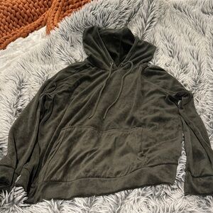 Women’s Green Suede Hoodie